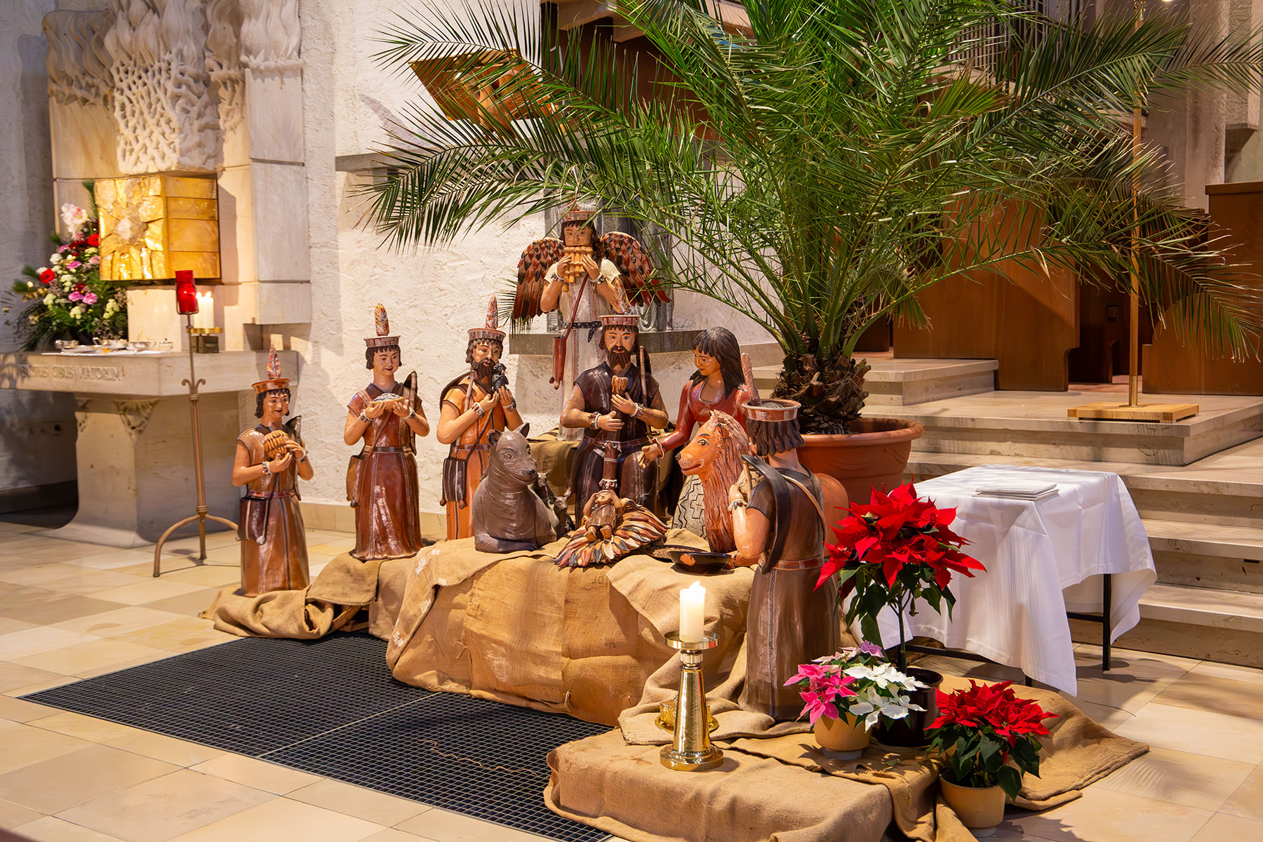 Peruanische Krippe in der Abteikirche